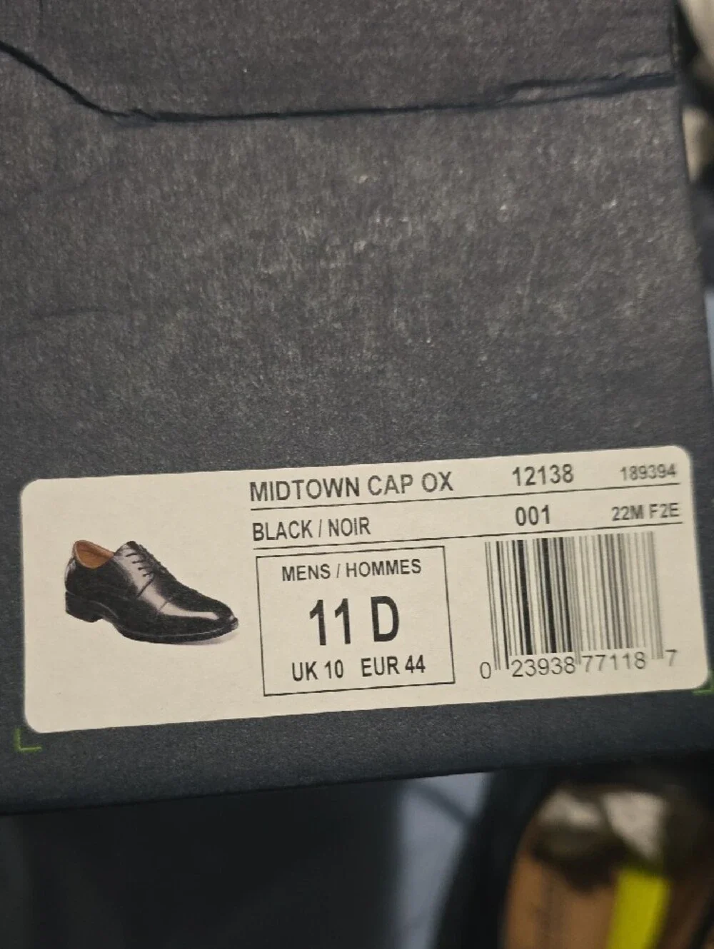 Florsheim Midtown Cap Toe Oxford Leather Dress Shoe - Black Size 11